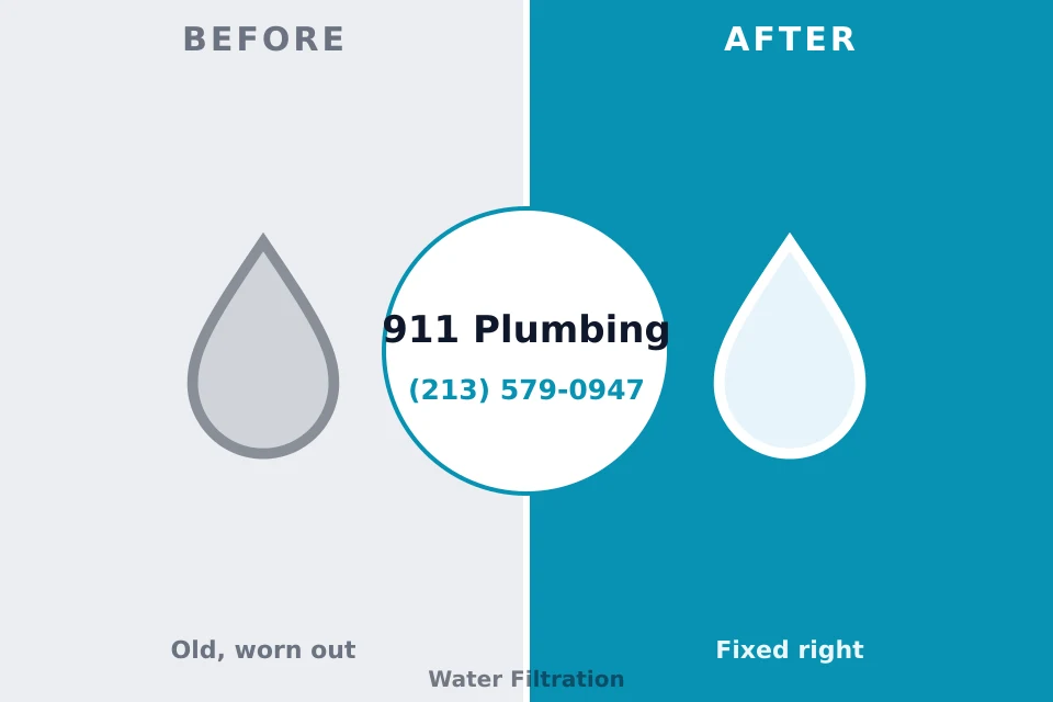 Before and after: plumbing repair Arapahoe, WY